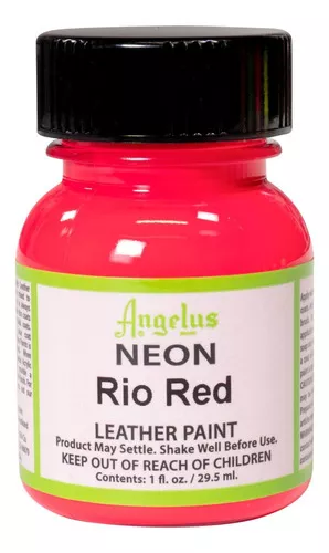  Angelus Neon Rio Red Paint Pintura Acrilica 1 Oz.  