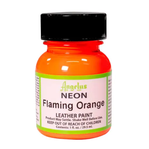  Angelus Neon Flaming Orange Paint Pintura Acrilica 1 Oz.  