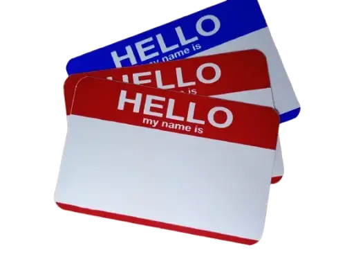 Estiquer HELLO MY NAME IS 10 x 15 cm  